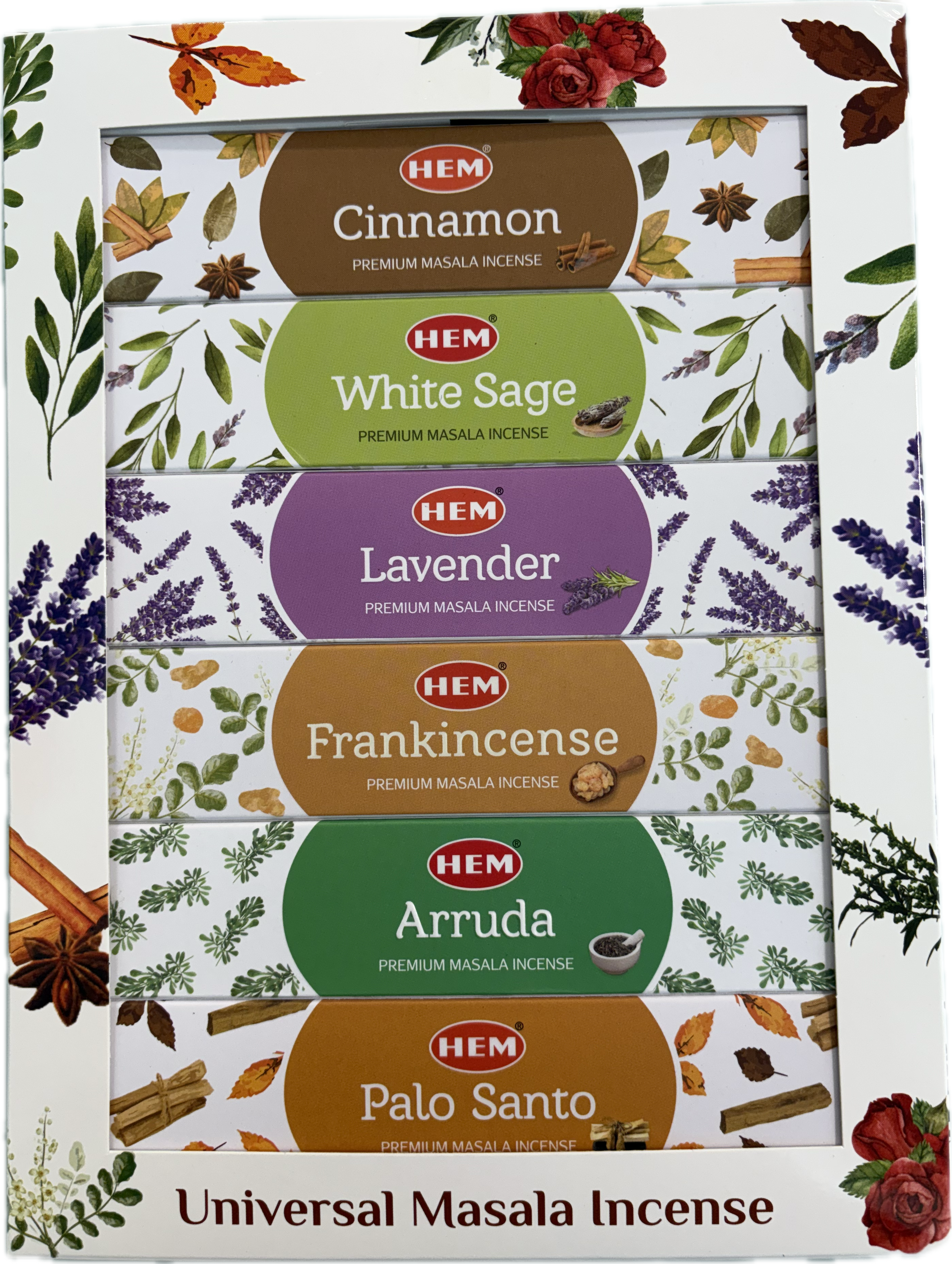 25 scatoline assortite da 8 incensi - fragranze miste HEM 25 scatoline assortite da 8 incensi - fragranze miste HEM