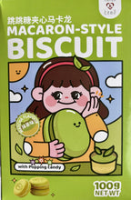 Load image into Gallery viewer, Macarons matcha con popping candy Tokimeki 100g
