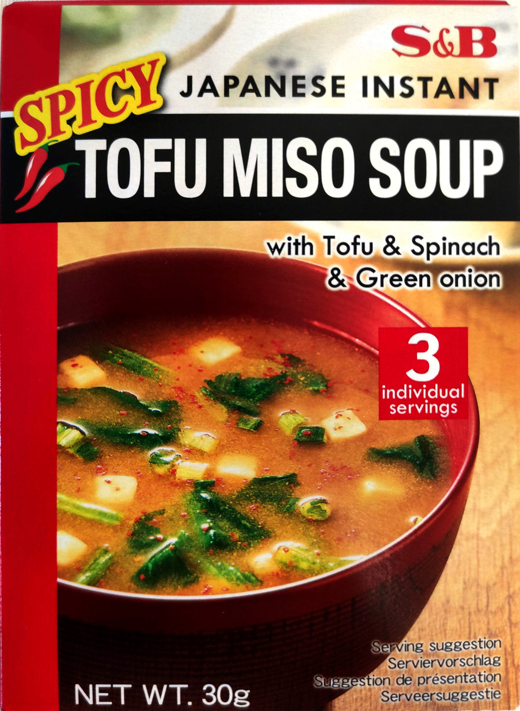Miso & tofu piccante in bustine istantanee per zuppa
