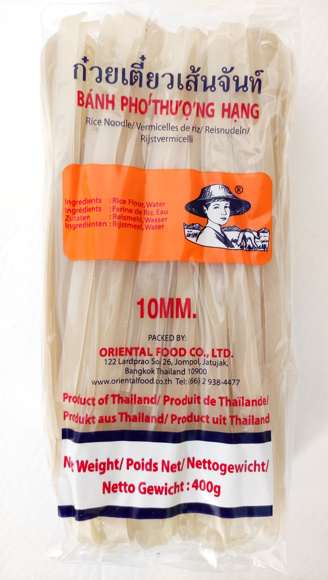 Tagliatelle di riso thailandesi per Pad Thai 10mm 400g